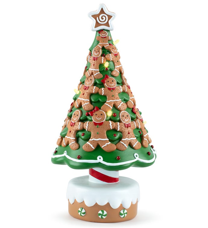LED Gingerbread Men Star Tree
