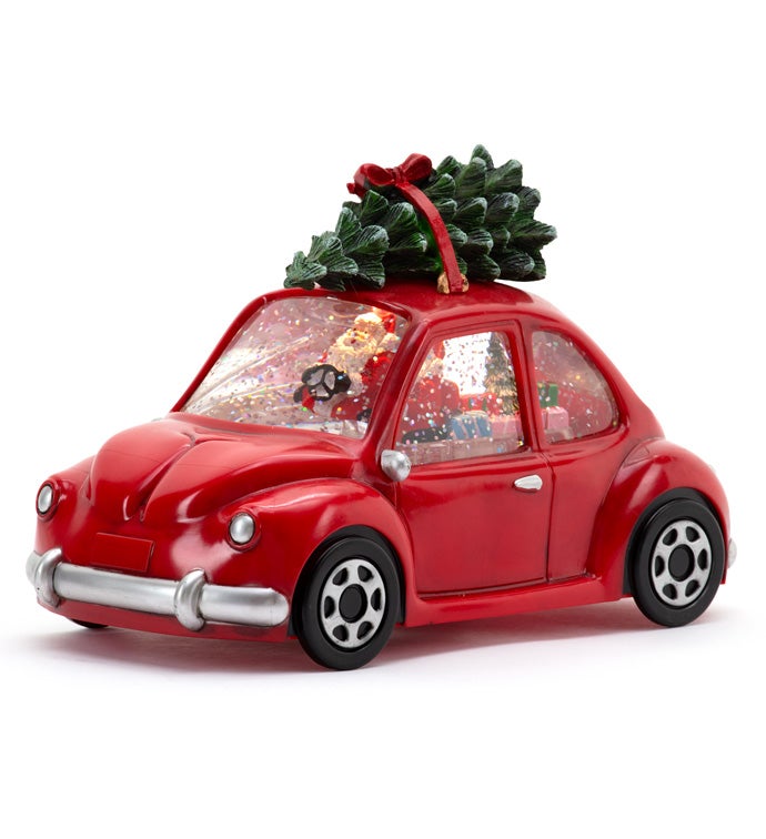 Santa/Car Water Globe