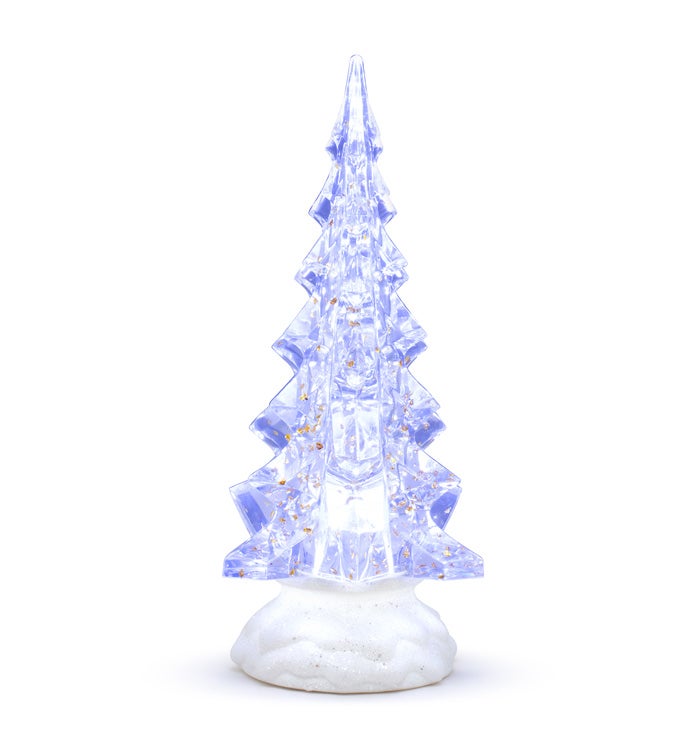 LED Clear Tree with Gold Flecks