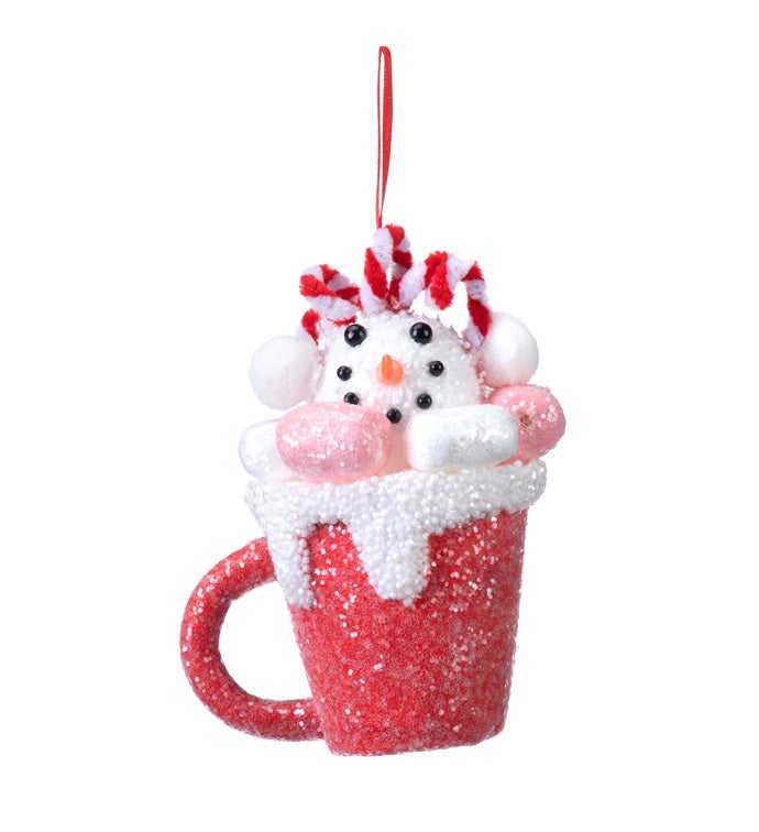 Candy Snowman Cup Ornament