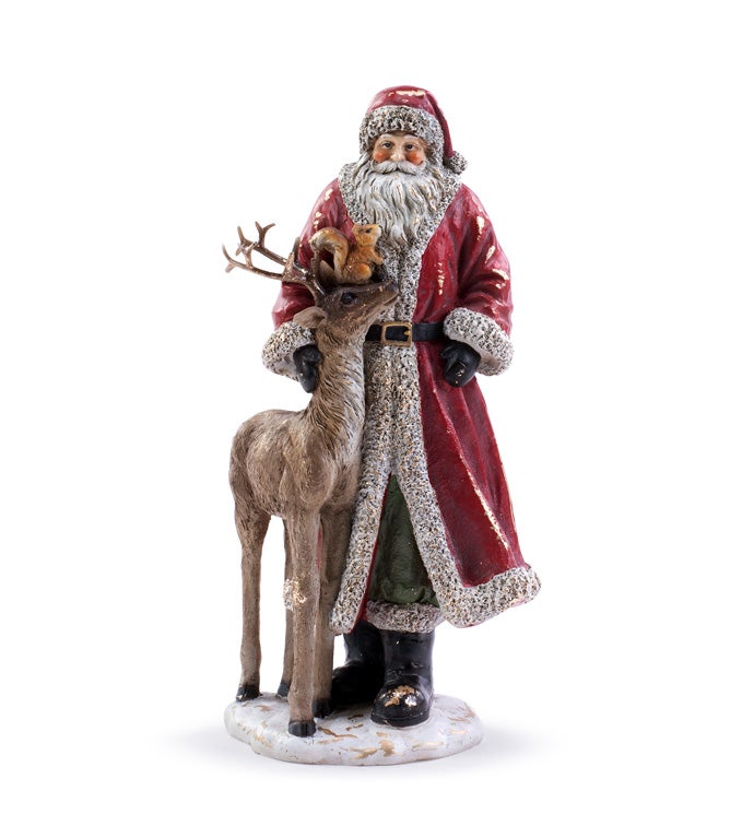 Antique Santa with Deer