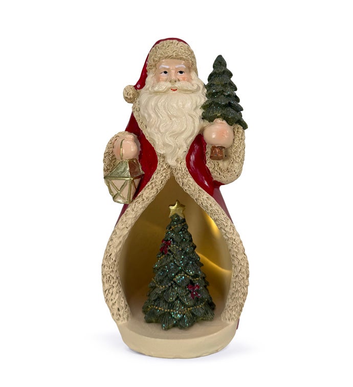 LED 2-Tree Santa