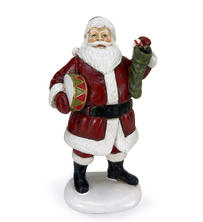 Santa Holding Stocking & Drum