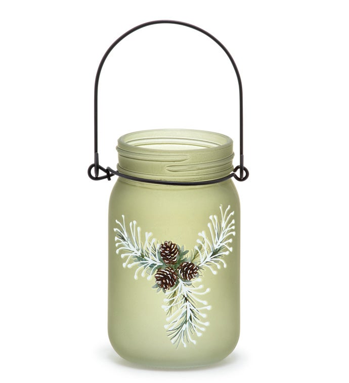 Pine Cone Glass Jar