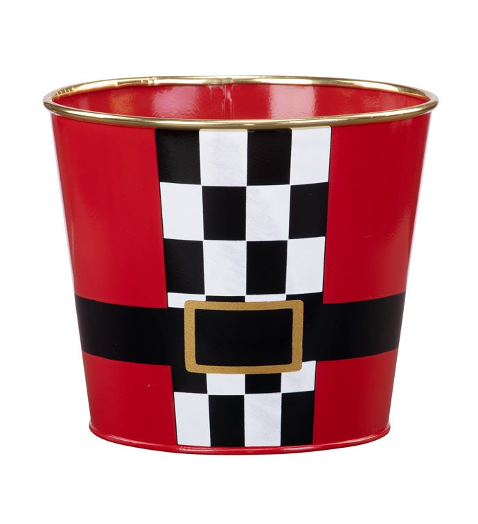 6.5" Santa Belt Pot Cover
