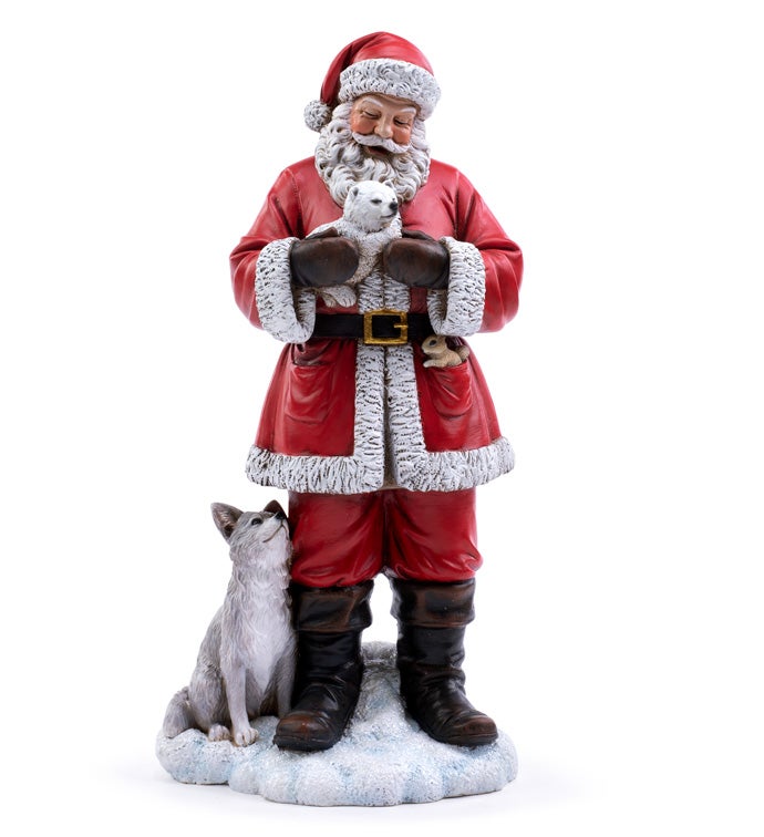 Santa with Dog and Bear