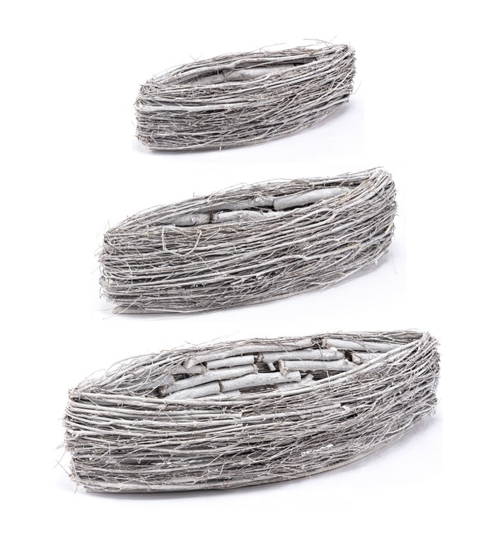 Boat Twig Dishgarden, Set of 3