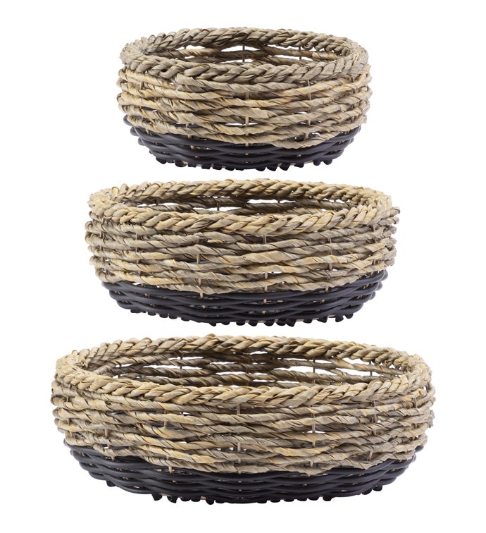 Black Bottom Dish Garden, Set of 3