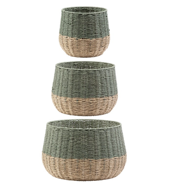 Green/Tan Tree Cover, Set of 3