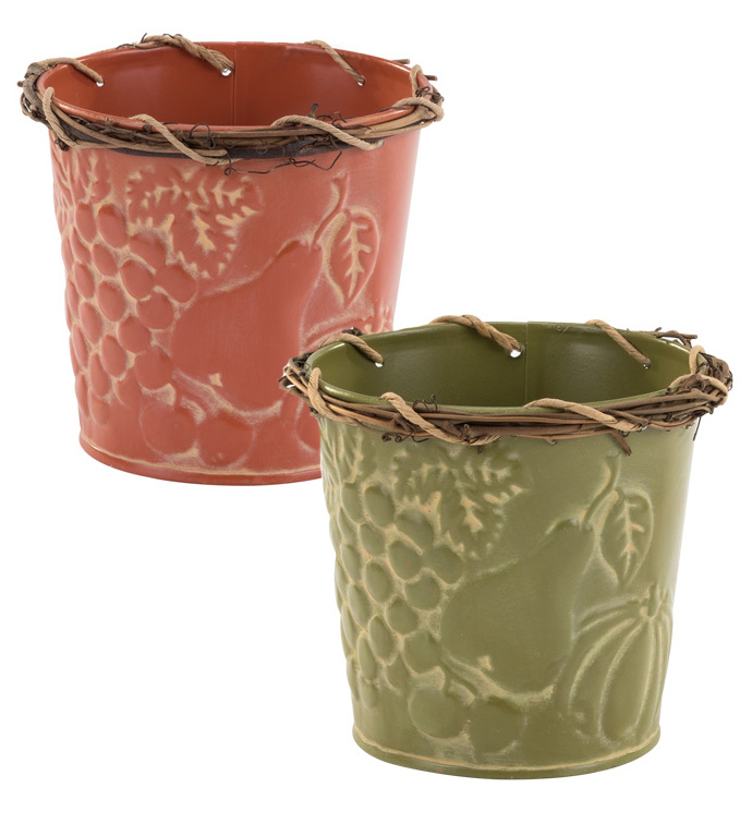 5" Fall Vine Pot Cover, 2 Assorted