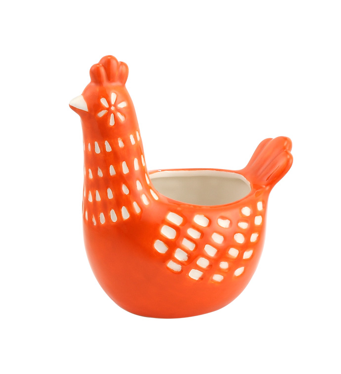 Orange Rooster Planter