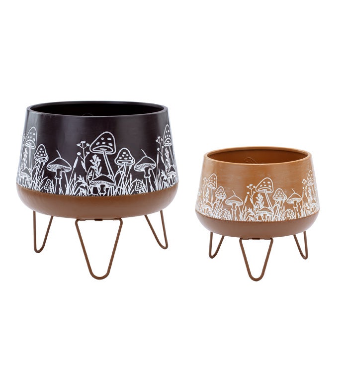 Mushroom Planter Stand  Set of 2