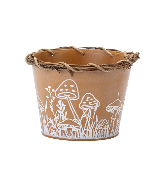 5" Ocher Mushroom Pot Cover