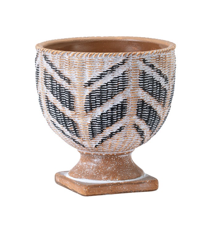 Chevron Pedestal Planter