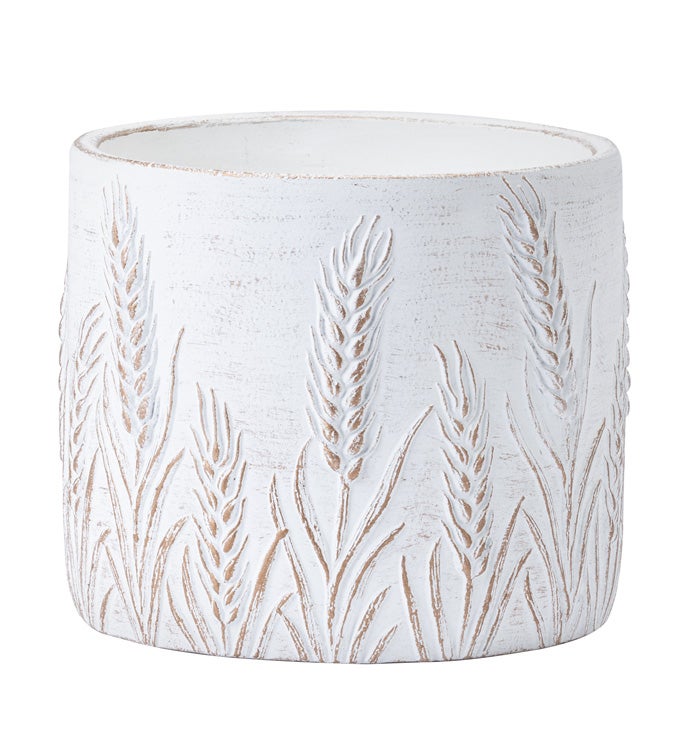 Large Embossed Wheat Planter