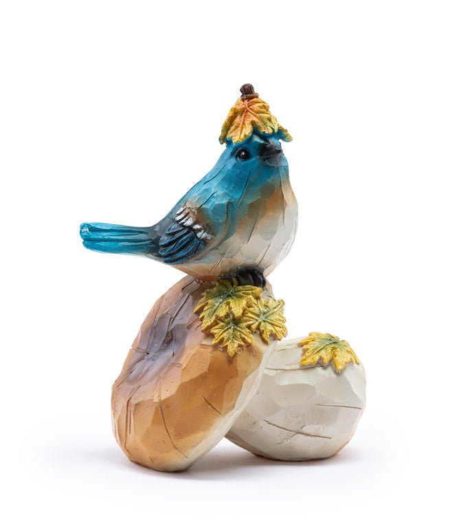 Blue Bird on Mushroom