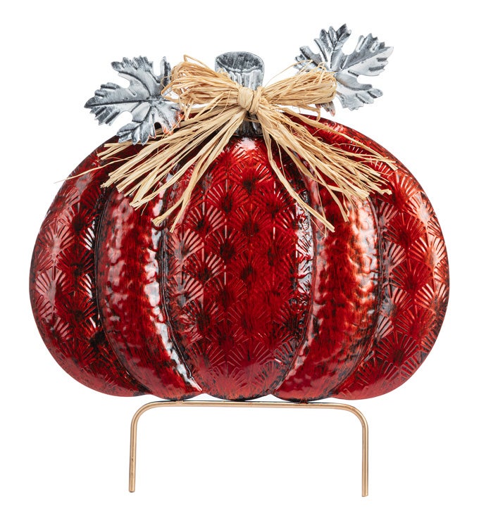 Embossed Brown Pumpkin Stake