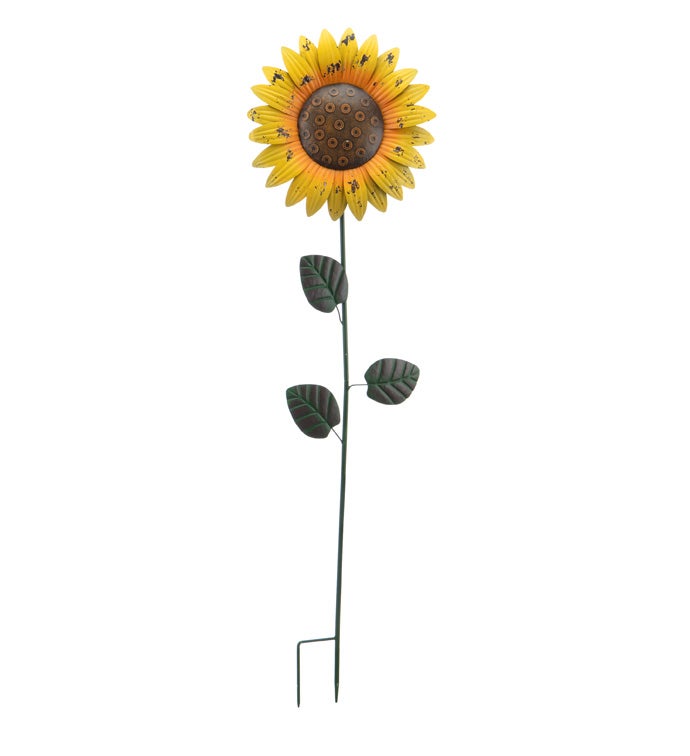 Yellow Sunflower Stake