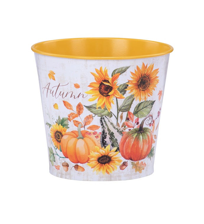 5" Pumpkin/Sunflower Pot Cover