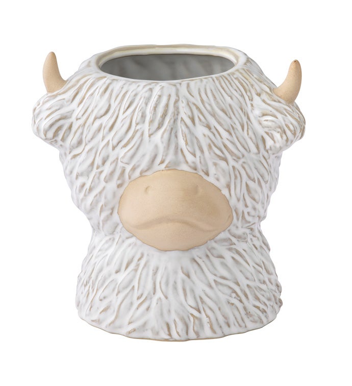 Highland Cow Head Planter