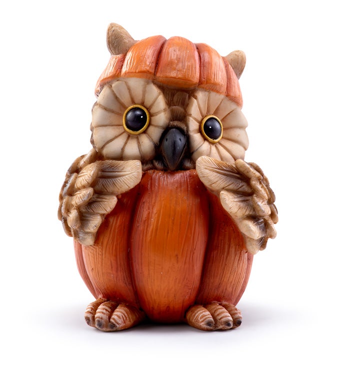 Orange/Brown Pumpkin Owl