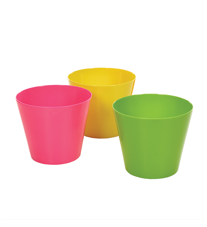 Large Colors Planter, x3 - Cs of 12