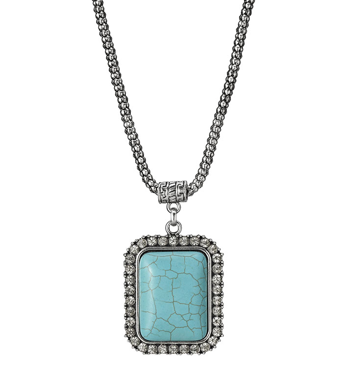 Rectangle Turquoise Necklace with
