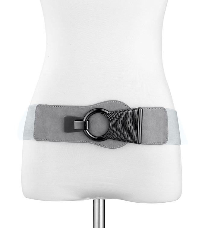 Dove Grey Stretch Belt with