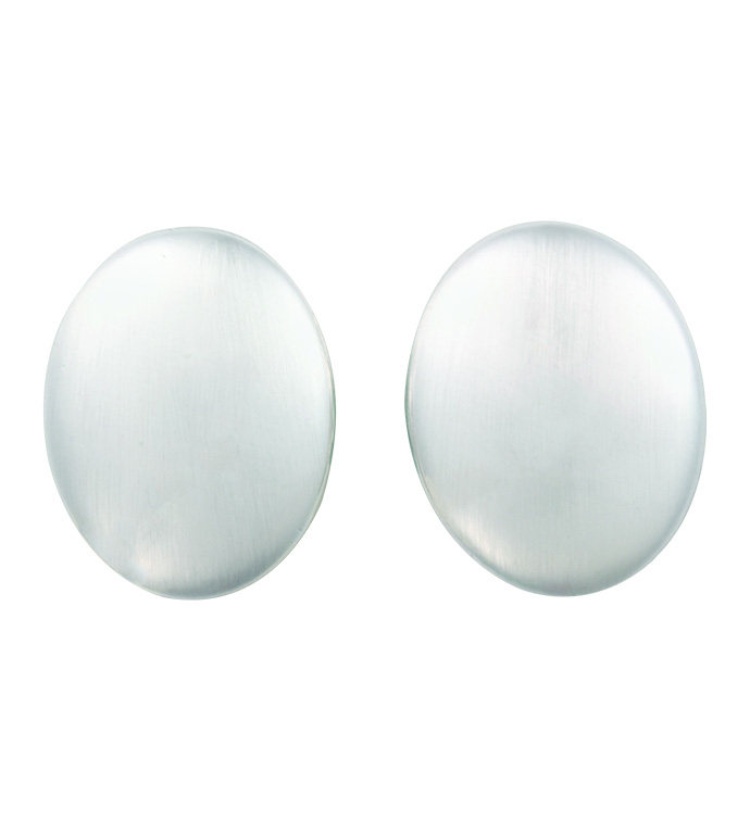 Silver Etched Disc Earrings