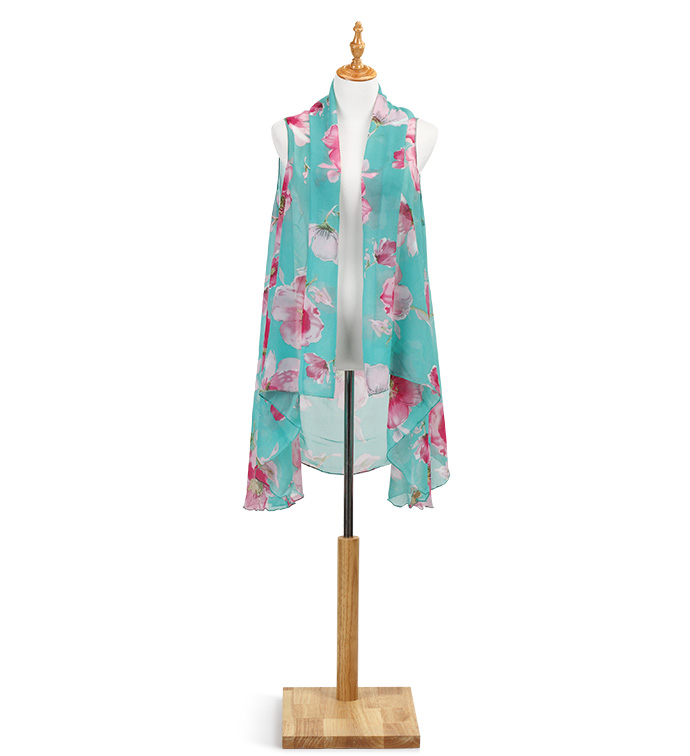 Teal Poppy Vest