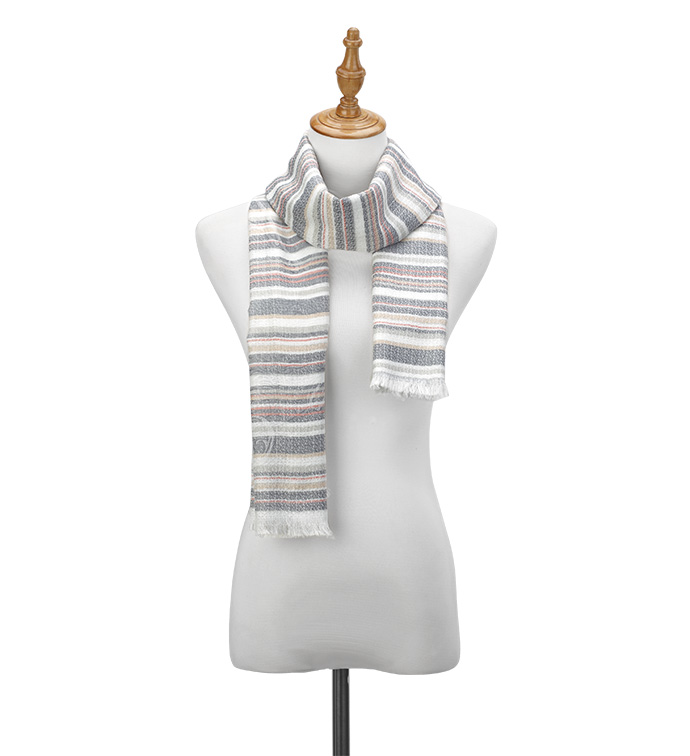 Grey Ticking Stripes Scarf