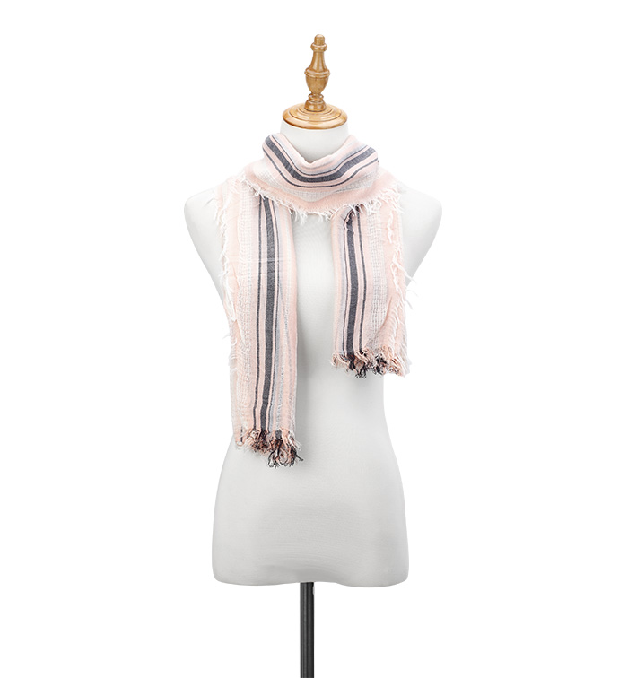 Peach Open Weave Scarf