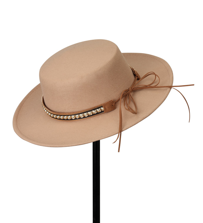 Tan Gaucho Hat with Studded Belt