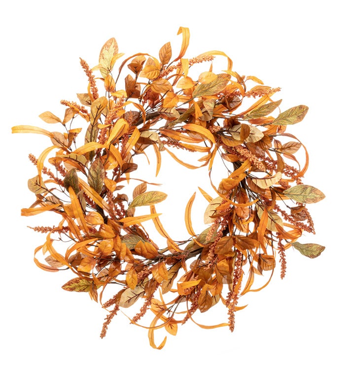 Orange Autumn Wreath