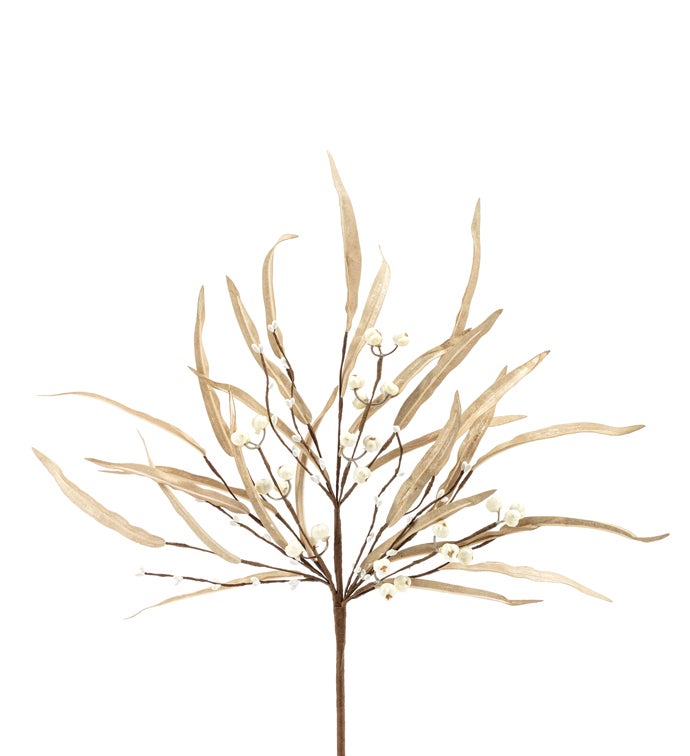 Cream Berry Fall Foliage Pick