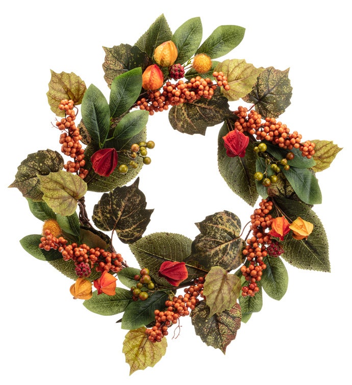 Berry Leaf Pod Wreath