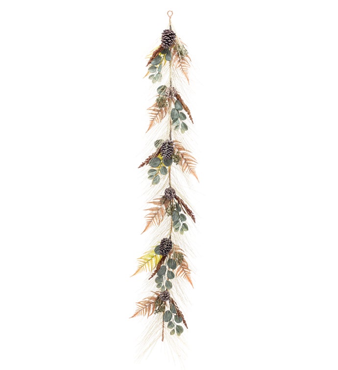 Long Leaf Pine Fern/Cone Garland