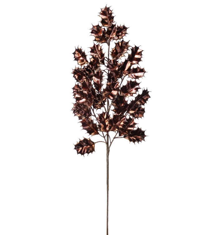 Bronze Holly Leaves Spray