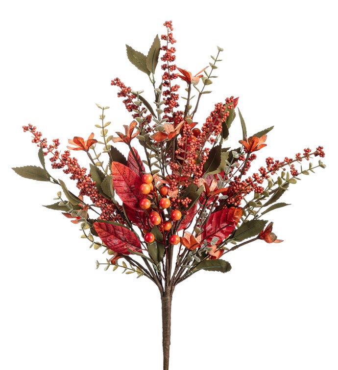 Orange Mixed Berry/Foliage Spray
