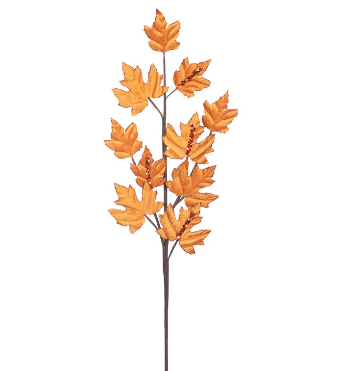 Orange Maple Leaf Glitter Spray