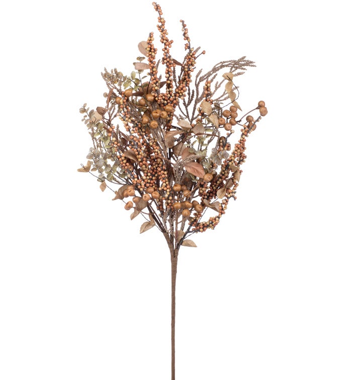 Gold Mixed Berry Foliage Spray