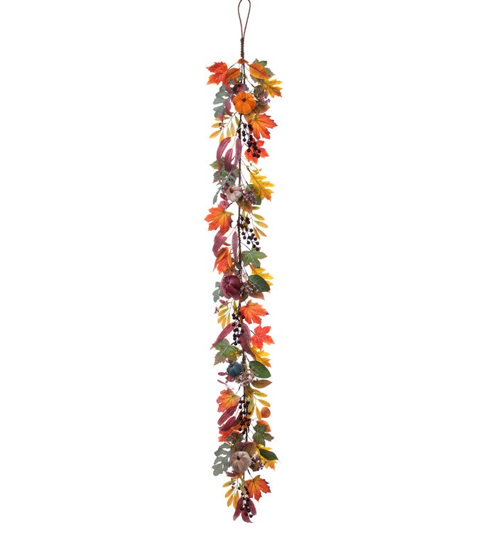Fall Leaves Pumpkin Garland