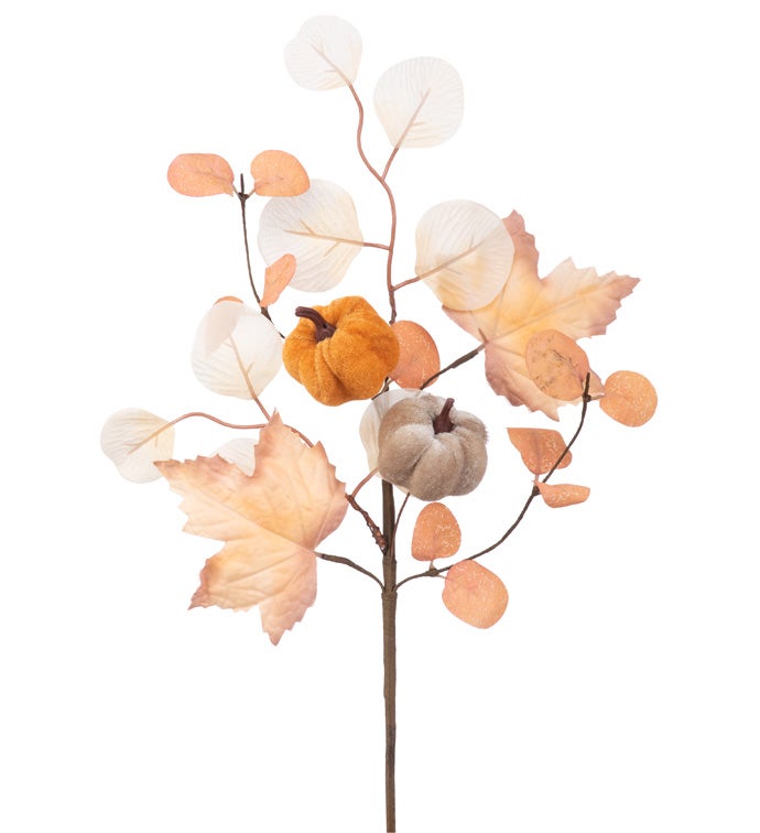 Pumpkin Gold Leaves Pick
