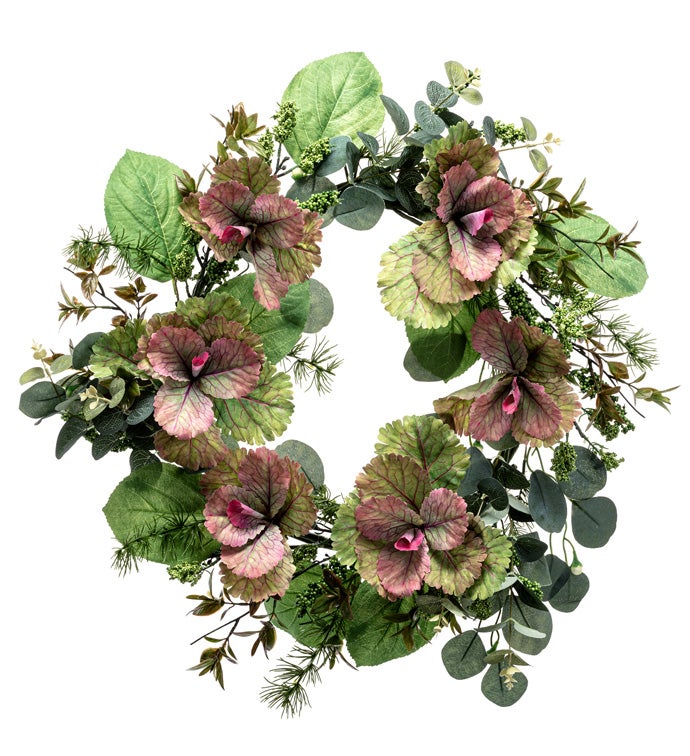 Cabbage and Eucalyptus Wreath