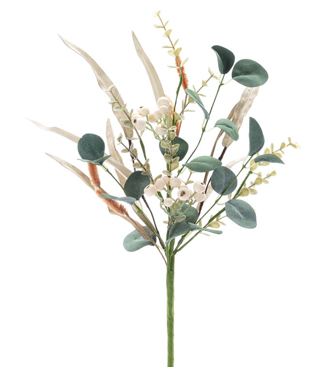 White Berry Eucalyptus Spray