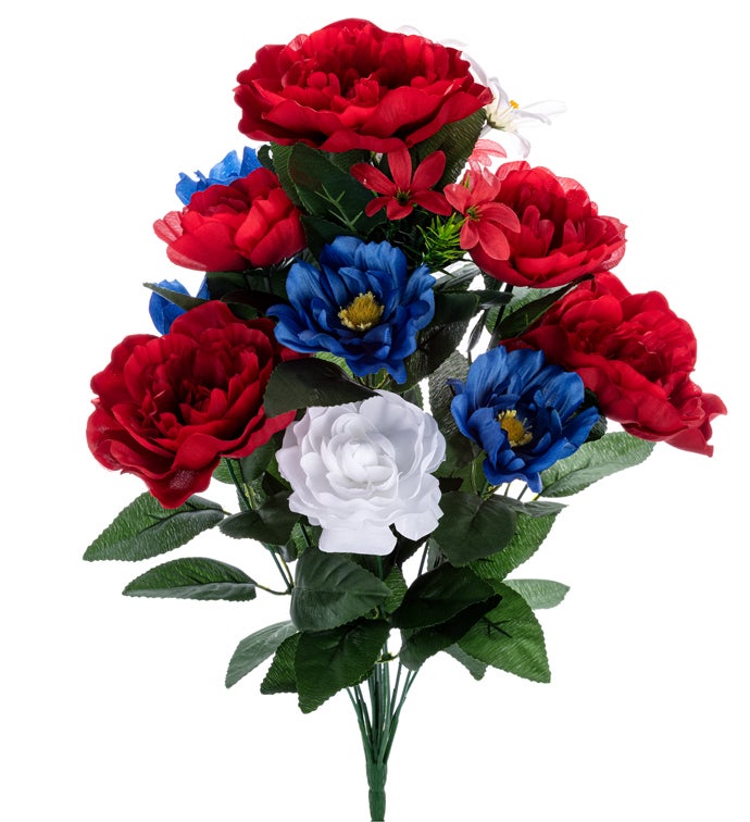 Red/White/Blue Peony Bush x 14