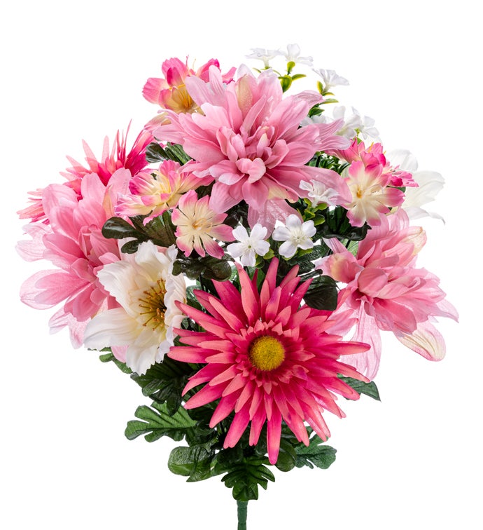 Pink/Fuchsia/White Gerbera Bush