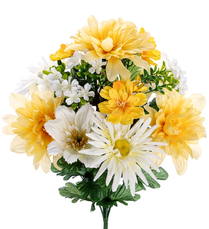 Yellow/White Mum Gerbera Bush