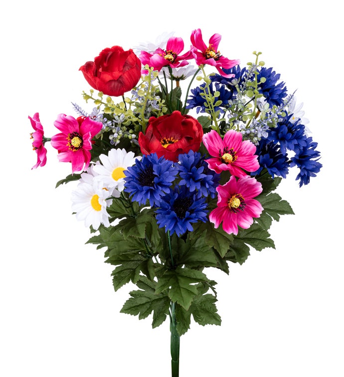 Red/White/Blue Flower Bush