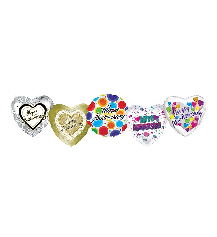 17" Happy Anniversary Balloon Kit - Case of 25
